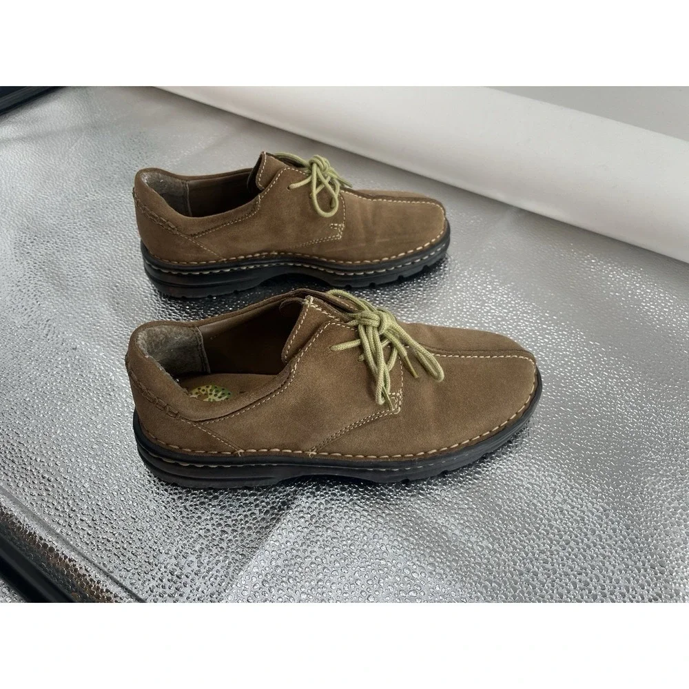 Earth Shoe Mens 6  Brown Suede Leather Nubuck‎ Lace Up